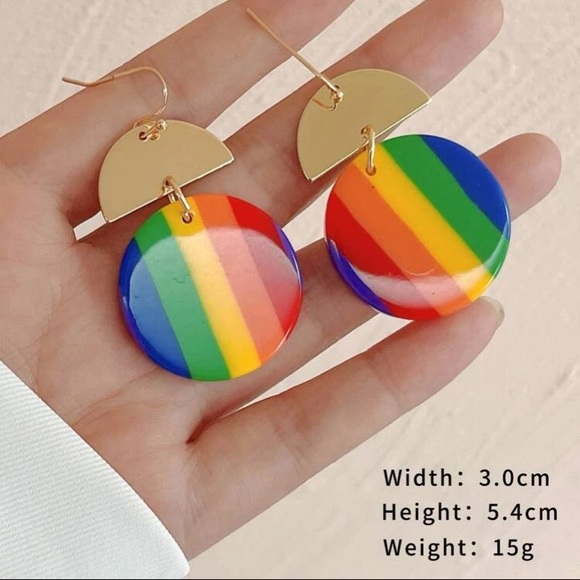 Rainbow earrings - Picture 2 of 2